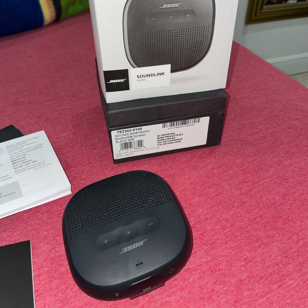 Bose Soundlink Micro portable bluetooth speaker